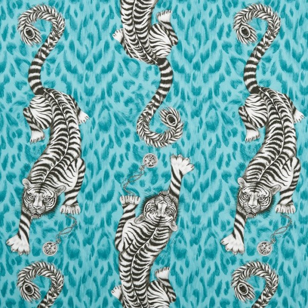 Fabric Tigris Teal F1114-04 CLARKE & CLARKE