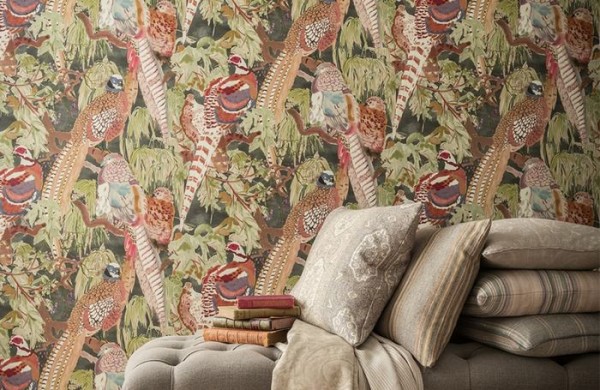 Wallpaper FG085_A101 GAME BIRDS - MULBERRY