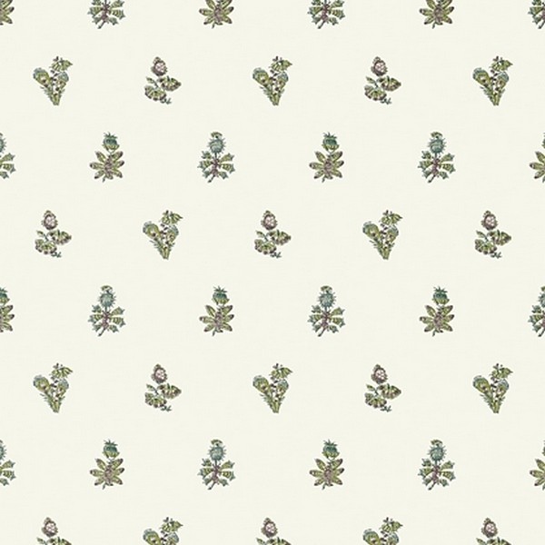 Papier peint JOUY AT78757 Eggplant Green - ANNA FRENCH