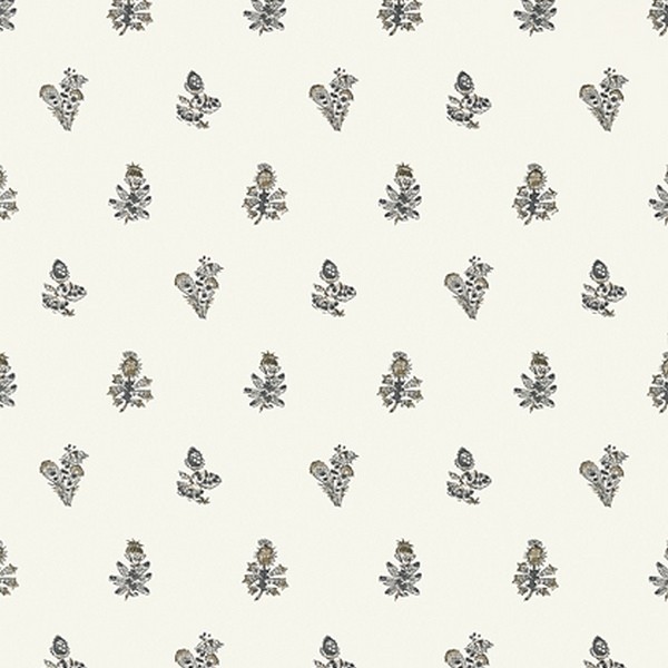 Wallpaper JOUY AT78759 Black Cream - ANNA FRENCH