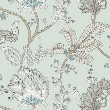 Papel de parede KALAMKARI VINE AT78737 Robin´s Egg - ANNA FRENCH