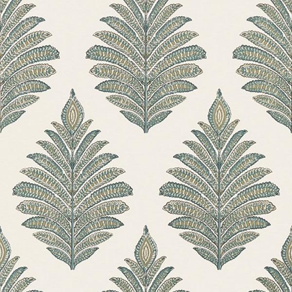 Wallpaper PALAMPORE LEAF AT78723 Robin´s Egg Beige - ANNA FRENCH