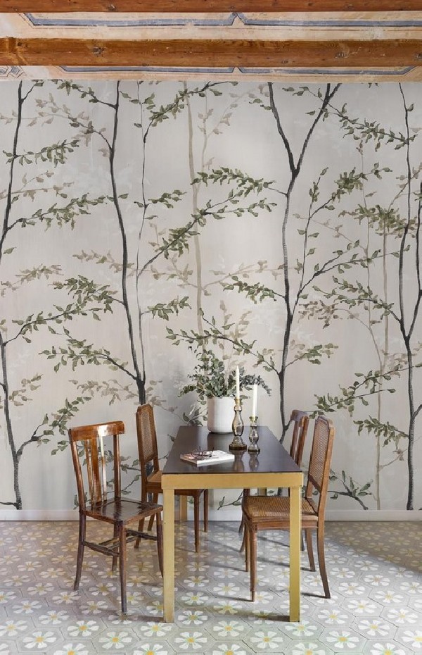 Wallpaper WOODS MURAL 7800998 Gold - COORDONNE