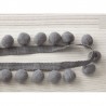 Wallpaper T79 04 pom pom braid grey - VILLANOVA