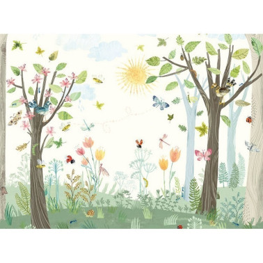 Papel de parede W575-01 BUSY BUZZY WALL MURAL - VILLANOVA