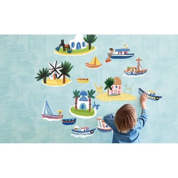 Papier peint W592-01 ISLAND HOPPING WALL STICKERS - VILLANOVA