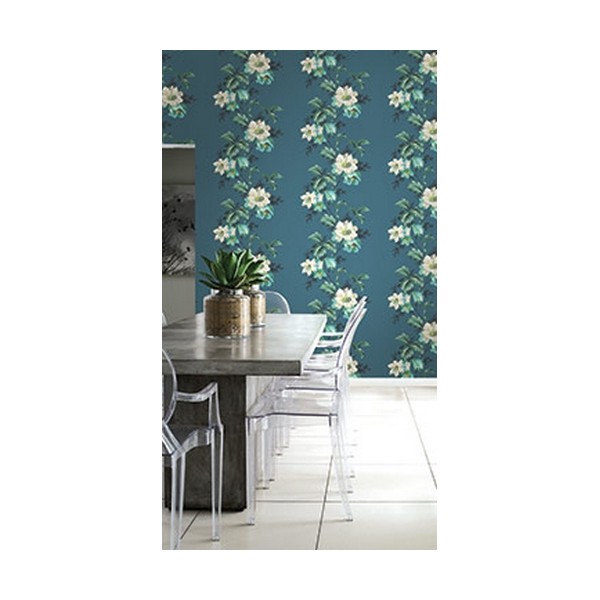 Wallpaper TP81602 FLOWER STRIPE - WALLQUEST