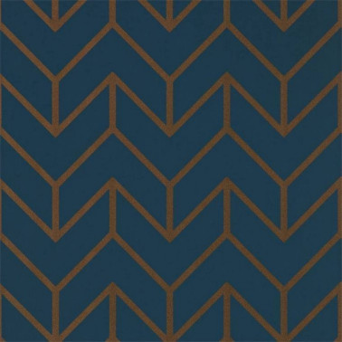 Carta da Parati Tessellation Marine-Copper 111986 - Harlequin