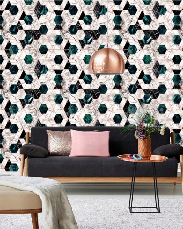 Papier peint WP20293 hexa Jade - MIND THE GAP