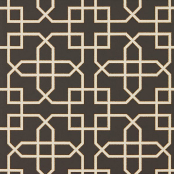 Papier peint HAMPTON TRELLIS DGLW216662 Charcoal - Sanderson