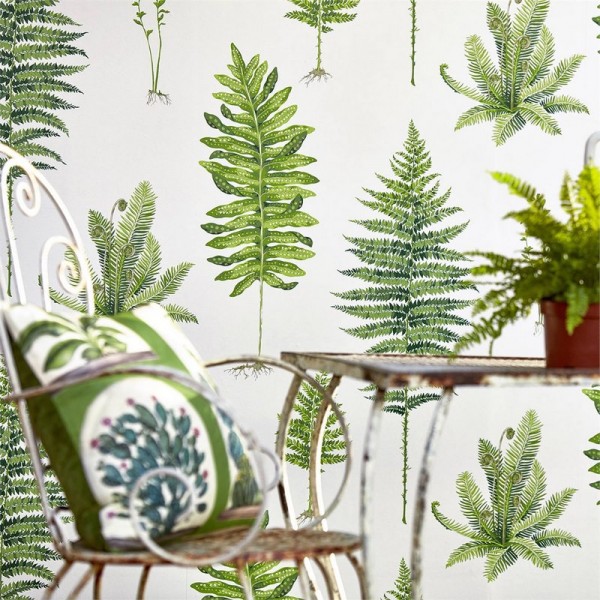 Wallpaper FERNERY DGLW216634 Botanical Green/Charcoal - Sanderson