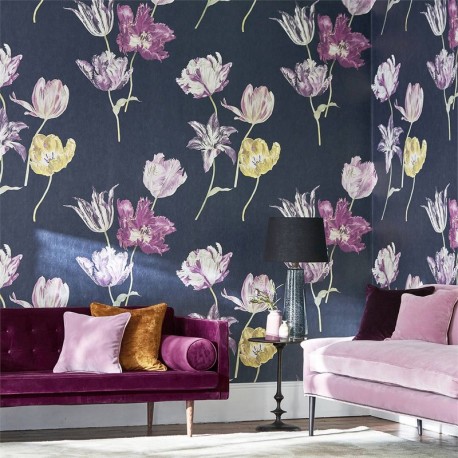 Wallpaper TULIPOMANIA DGLW216667 Ink - Sanderson