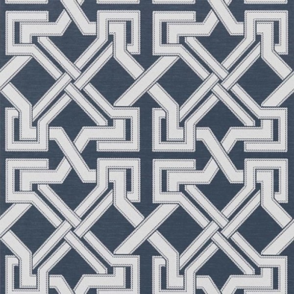 Papier peint Benedetto T72581 Navy - THIBAUT