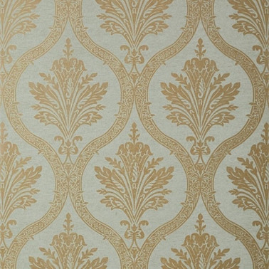 Wallpaper Clessidra T89160 Metallic Pewter on Grey - THIBAUT