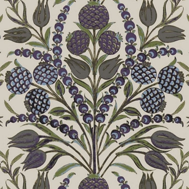 Wallpaper Corneila T72600 Purple and Blue - THIBAUT