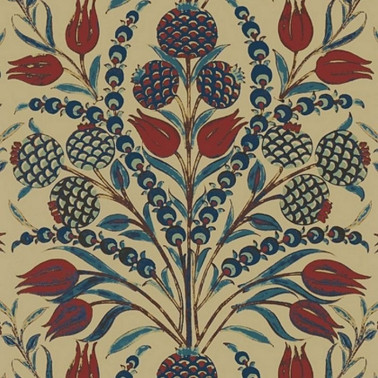 Wallpaper Corneila T72601 Red and Teal - THIBAUT