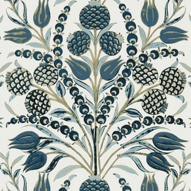 Wallpaper Corneila T72602 Aqua - THIBAUT