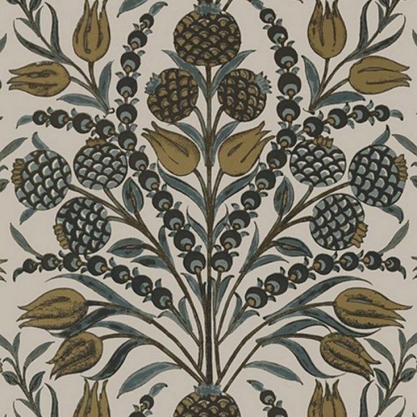 Papel de parede Corneila T72604 Grey and Gold - THIBAUT