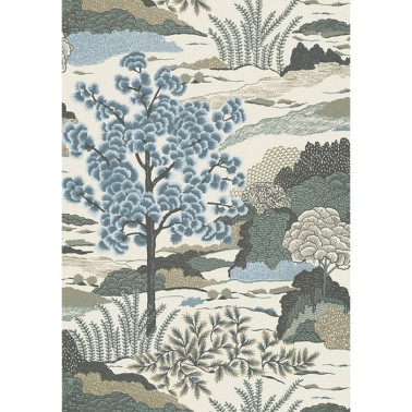 Wallpaper Daintree T85043 Aqua - THIBAUT