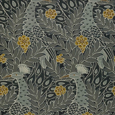 Wallpaper Desmond T2919 Black and Charcoal - THIBAUT