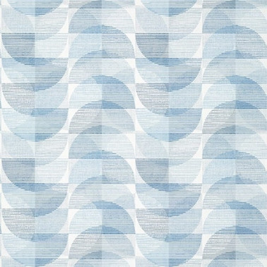 Wallpaper Half Moon T459 Blue - THIBAUT