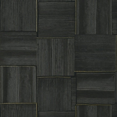 Wallpaper Hayworth T421 Black - THIBAUT