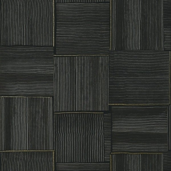 Wallpaper Hayworth T421 Black - THIBAUT