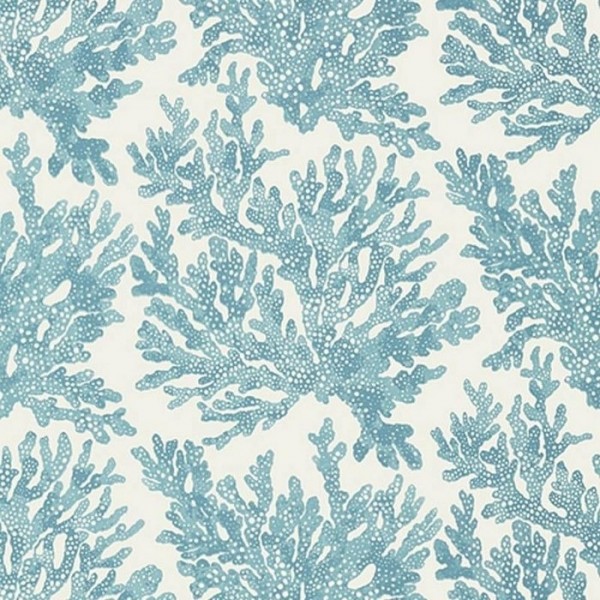 Papel de parede Marine Coral T10122 Spa Blue - THIBAUT