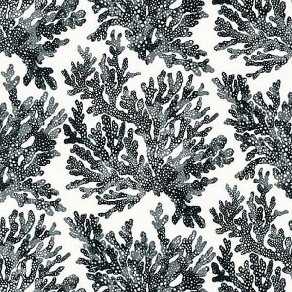 Papel de parede Marine Coral T10123 Black - THIBAUT