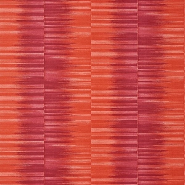 Papel de parede Mekong Stripe T10087 Pink and Coral - THIBAUT