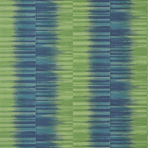 Papel de parede Mekong Stripe T10091 Green and Blue - THIBAUT