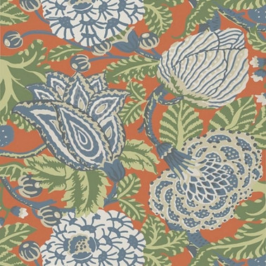 Wallpaper Mitford T2945 Orange - THIBAUT