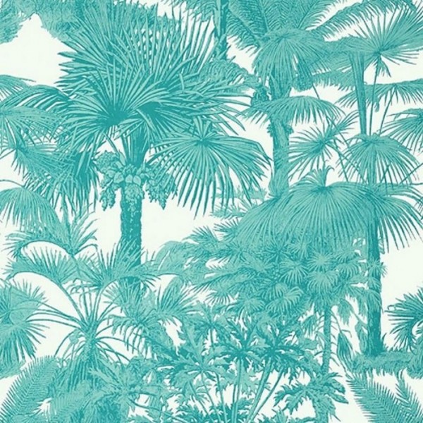 Papel de parede Palm Botanical T10101 Turquoise - THIBAUT