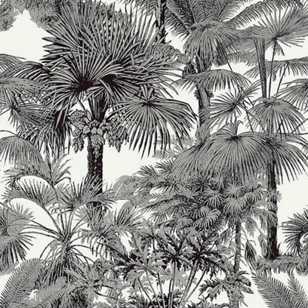 Papel Pintado Palm Botanical T10102 Black - THIBAUT