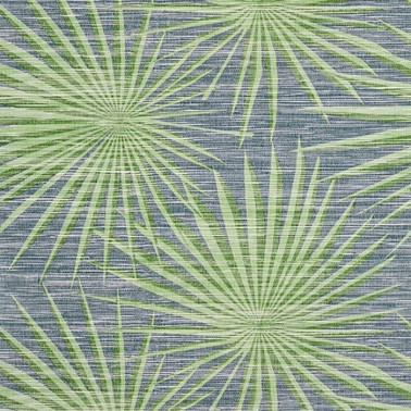 Carta da Parati Palm Frond T10141 Navy and Green - THIBAUT