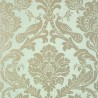 Passaro Damask T89137 Metallic Pewter on Seafoam