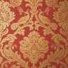 Passaro Damask T89142 Ouro metálico em vermelho