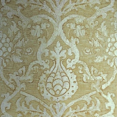 Wallpaper Pravata Damask T89178 Champagne on Foil - THIBAUT