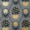 Papel de parede Rene T2957 Metallic Gold on Charcoal - THIBAUT