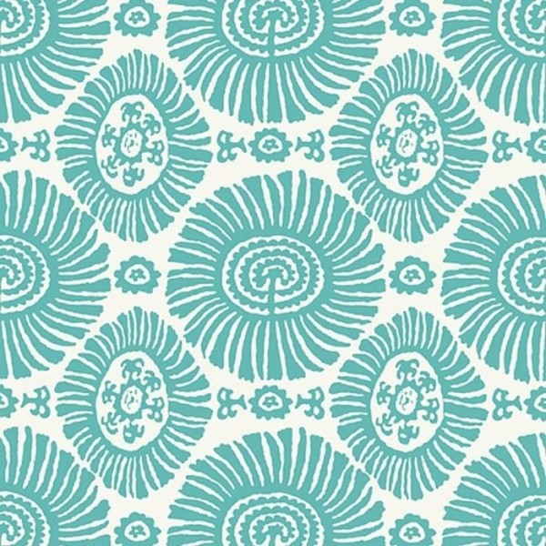 Papier peint Solis T10085 Turquoise - THIBAUT