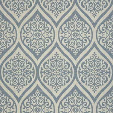 Wallpaper Tangiers T89148 Navy on White - THIBAUT