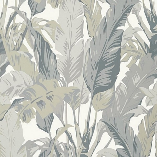 Carta da Parati Travelers Palm T10129 Grey - THIBAUT