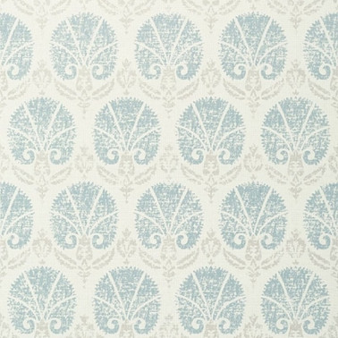 Papier peint Turkish Damask T72612 Aqua - THIBAUT