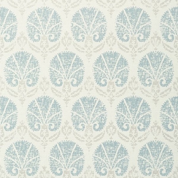 Papier peint Turkish Damask T72612 Aqua - THIBAUT