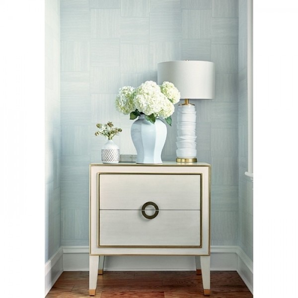 Wallpaper Hayworth T418 Light Grey - THIBAUT