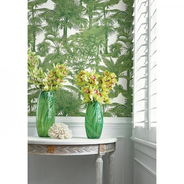 Papier peint Palm Botanical T10102 Black - THIBAUT