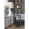 Papier peint Mekong Stripe T10089 Charcoal and Taupe - THIBAUT