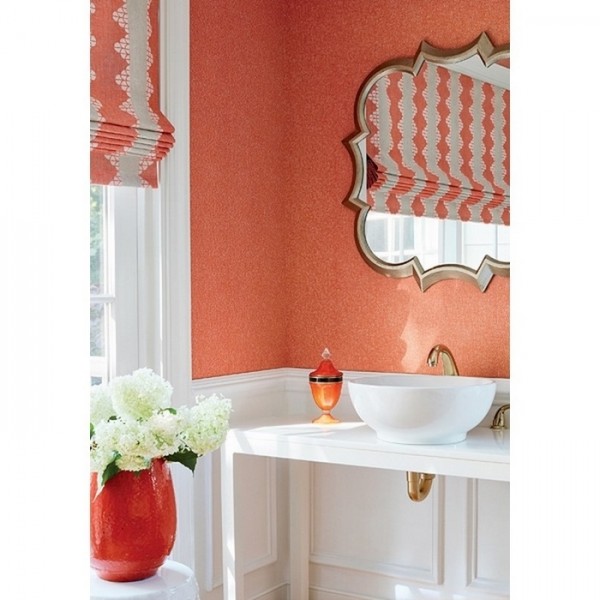 Wallpaper Turini Dots T2967 Orange - THIBAUT