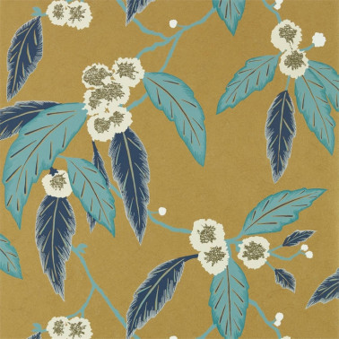 Papel de parede Coppice 112133 Navy Lagoon Gold - Harlequin