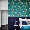 Papel de parede Coppice 112132 Peacock Azalea Midnight - Harlequin